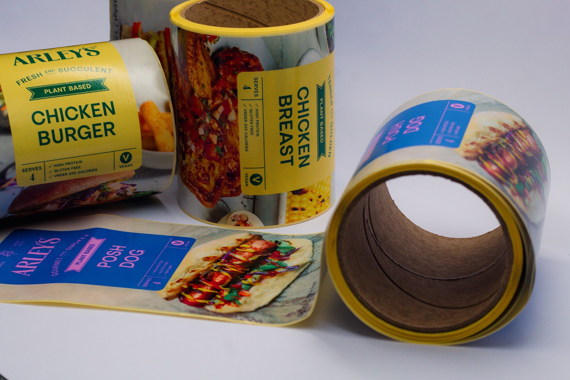 Chicken burger labels