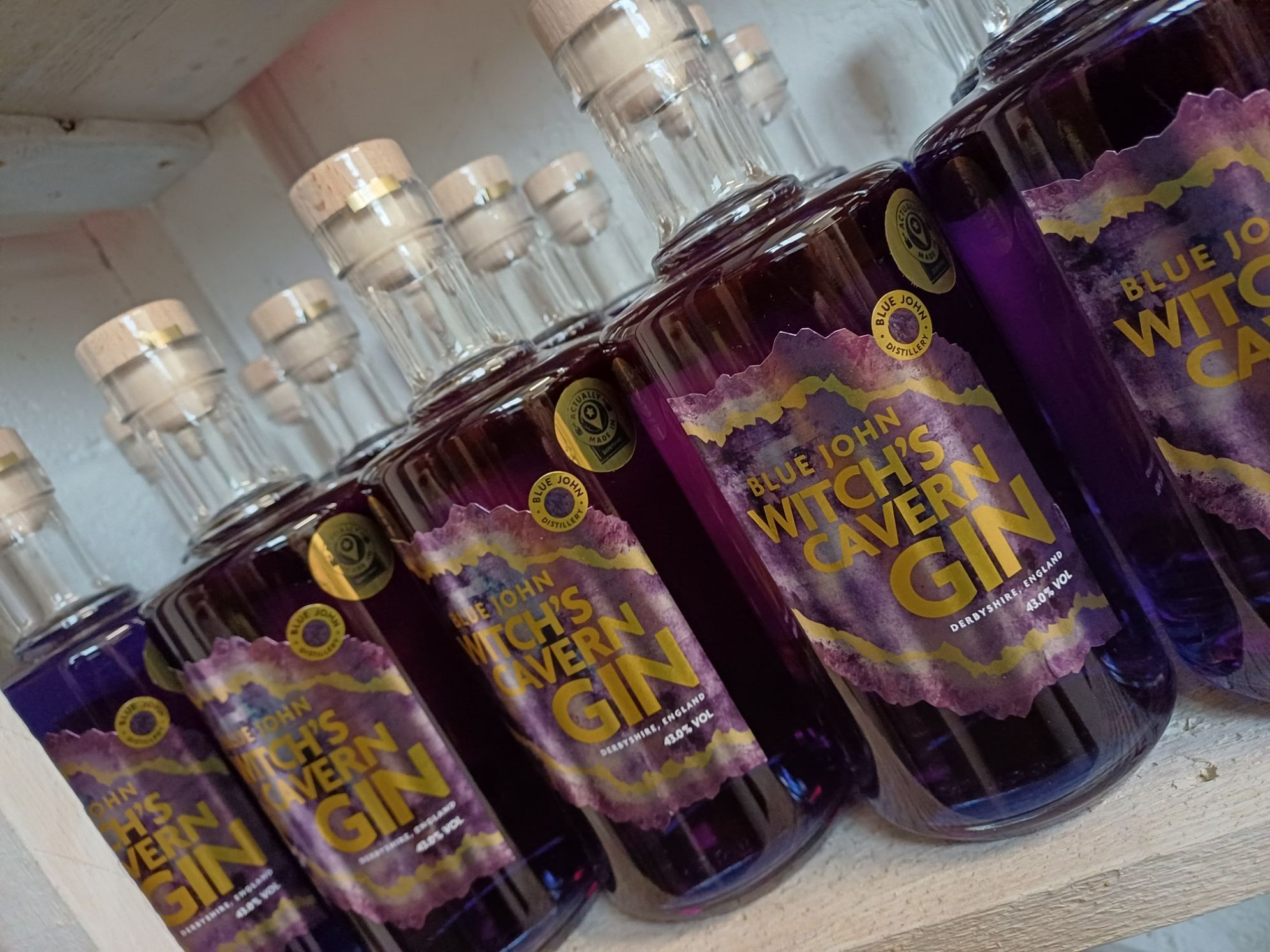 Blue John Gin labels